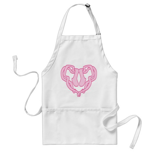 Ballet Slipper Heart Standaard Schort (Voorkant)