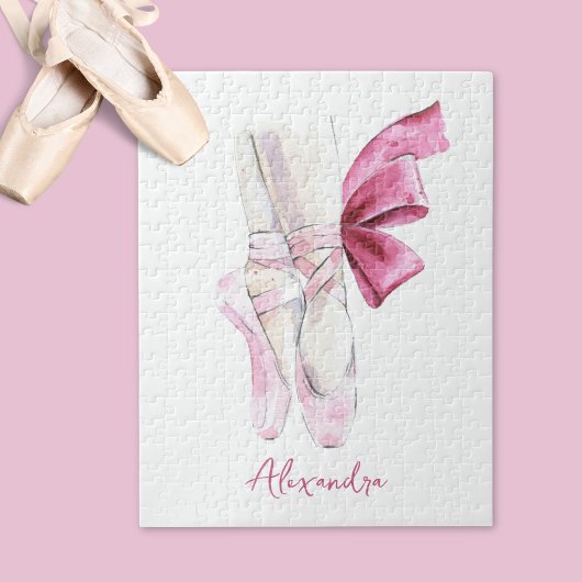 Ballet Slippers Aangepaste Naam of Tekst Legpuzzel