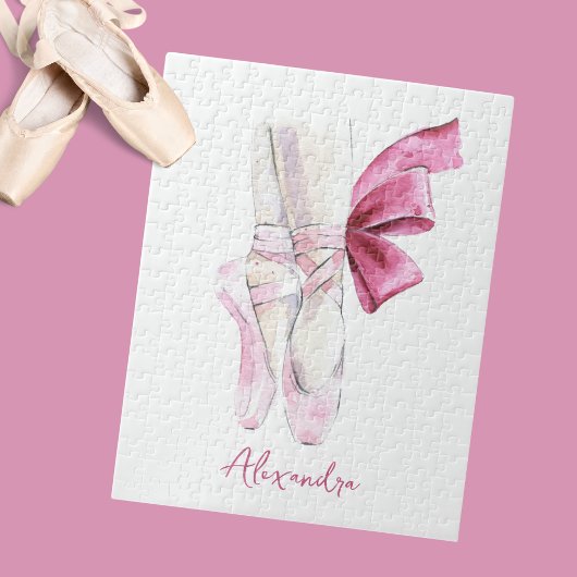 Ballet Slippers Aangepaste naam of tekst Legpuzzel