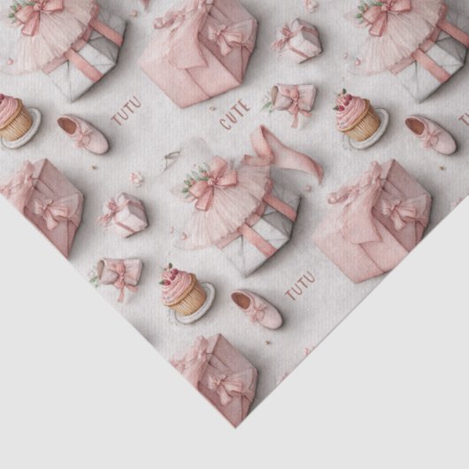 Ballet Slippers and Tutus in Soft Pink Elegance Tissuepapier (Detail)