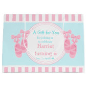 Ballet Slippers Ballerina Birthday Party Groot Cadeauzakje (Voorkant)