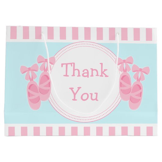 Ballet Slippers Ballerina Birthday Party Groot Cadeauzakje (Achterkant)