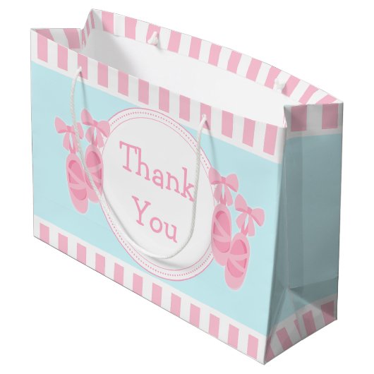 Ballet Slippers Ballerina Birthday Party Groot Cadeauzakje (Achterkant Gekanteld)