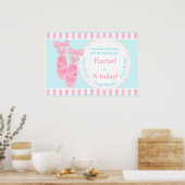 Ballet Slippers Ballerina Birthday Poster (Keuken)