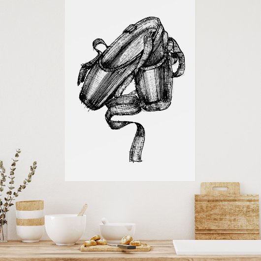 Ballet Slippers Mode Sketch Poster (Keuken)