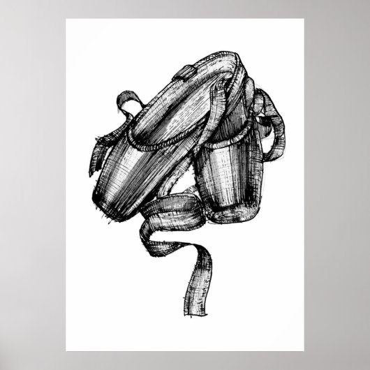 Ballet Slippers Mode Sketch Poster (Voorkant)