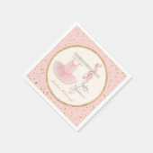 Ballet Slippers n Tutu Little Girl Baby shower Servetten (Hoek)