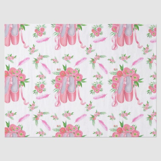 Ballet Slippers (Ontwerp 12) Decoupage Tissuepapier (Voorkant)