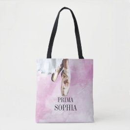 Ballet Slippers Persoonlijk Prima Pointe Roze Tote Bag