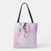 Ballet Slippers Persoonlijk Prima Pointe Roze Tote Bag (Achterkant)