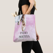 Ballet Slippers Persoonlijk Prima Pointe Roze Tote Bag (Dichtbij)