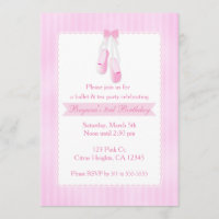 Ballet Slippers Roze Ballet Feest Uitnodigingen