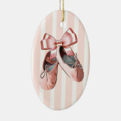 Ballet Slippers Roze kerstversiering Keramisch Ornament (Rechts)
