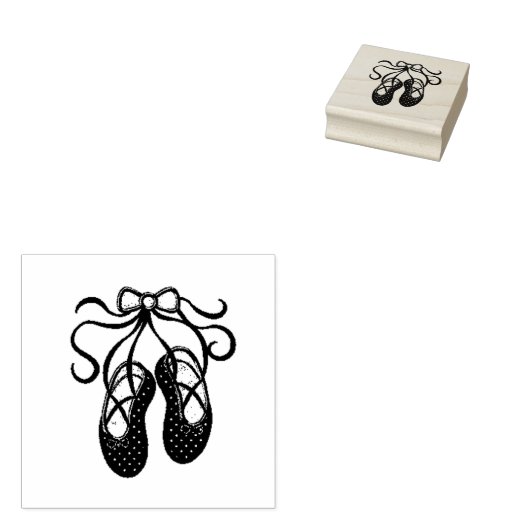 Ballet Slippers Rubberstempel (Gestempeld)