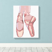 Ballet Slippers Teenschoen Canvas Afdruk (Insitu (Houten vloer))