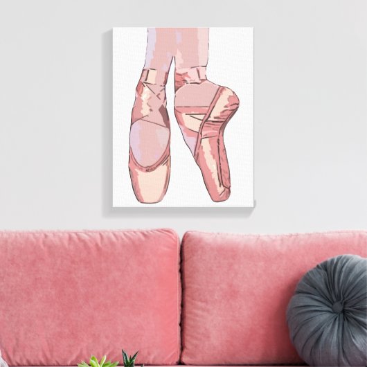 Ballet Slippers Teenschoen Canvas Afdruk (Insitu (Woonkamer))