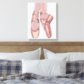 Ballet Slippers Teenschoen Canvas Afdruk (Insitu (Slaapkamer))