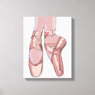 Ballet Slippers Teenschoen Canvas Afdruk