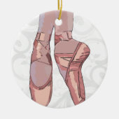Ballet Slippers Teenschoen Keramisch Ornament (Voorkant)