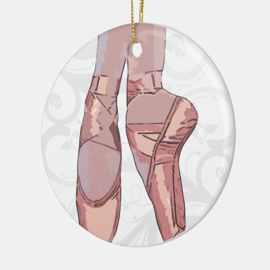 Ballet Slippers Teenschoen Keramisch Ornament (Links)