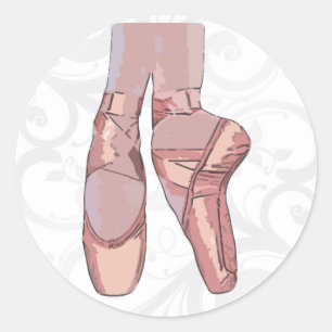 Ballet Slippers Teenschoen Ronde Sticker