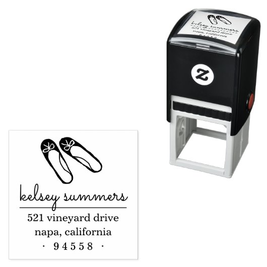 Ballet Slippers Terug Adres Stempel (In situ)