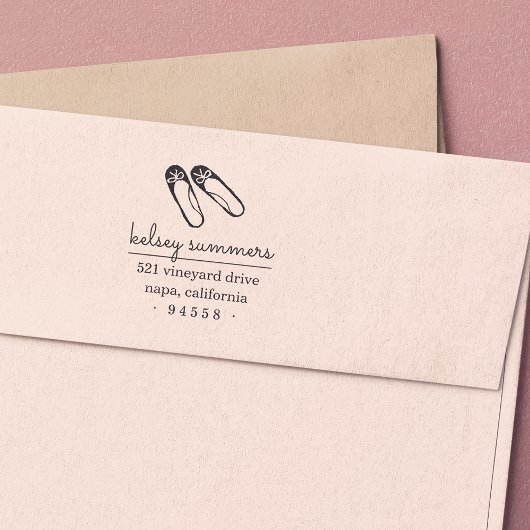 Ballet Slippers Terug Adres Stempel