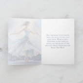 Ballet Sneeuwkoningin Sneeuwvlok Ballerina Kerstmi Feestdagen Kaart (Binnen)
