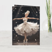 Ballet Sneeuwkoningin Sneeuwvlok Balletdanseres Ke Feestdagen Kaart (Achterkant)