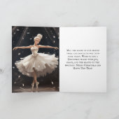 Ballet Sneeuwkoningin Sneeuwvlok Balletdanseres Ke Feestdagen Kaart (Binnen)