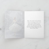 Ballet Sneeuwkoningin Sneeuwvlokje Ballerina Kerst Feestdagen Kaart (Binnen)