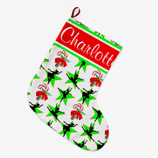 BALLET SNOEPSTOK GEPERSONALISEERDE KERSTKOUS GROTE KERSTSOK (Voorkant (Hangend))