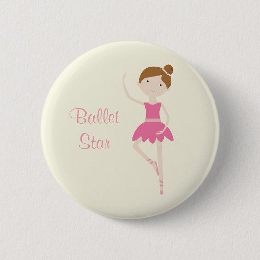 Ballet Star Ballerina 1 Button (Voorkant)
