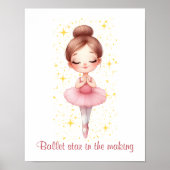 Ballet Star Girl's Poster (Voorkant)