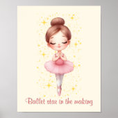 Ballet Star Girl's Poster (Voorkant)