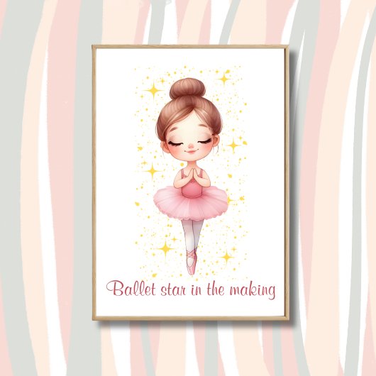 Ballet Star Girl's Poster