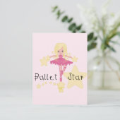 Ballet Star Tshirts en cadeaus Briefkaart (Staand voorkant)