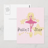Ballet Star Tshirts en cadeaus Briefkaart (Voorkant / Achterkant)