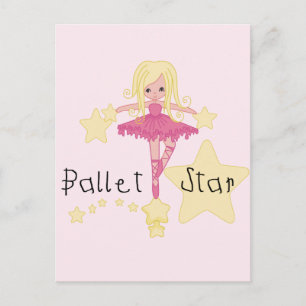 Ballet Star Tshirts en cadeaus Briefkaart