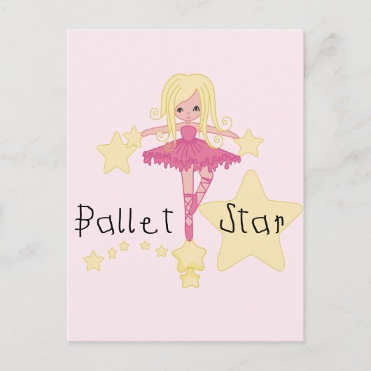 Ballet Star Tshirts en cadeaus Briefkaart (Voorkant)