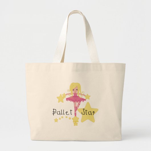 Ballet Star Tshirts en cadeaus Grote Tote Bag (Voorkant)