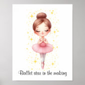 Ballet Ster Meisje  Poster (Voorkant)