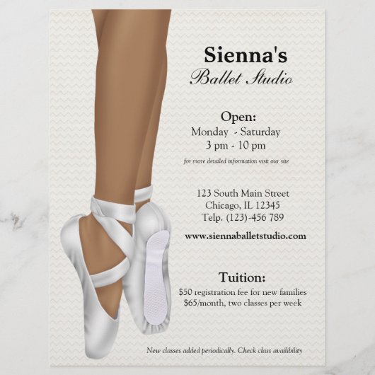 Ballet Studio Flyer (Voorkant)
