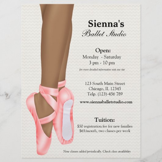 Ballet Studio Flyer (Voorkant)
