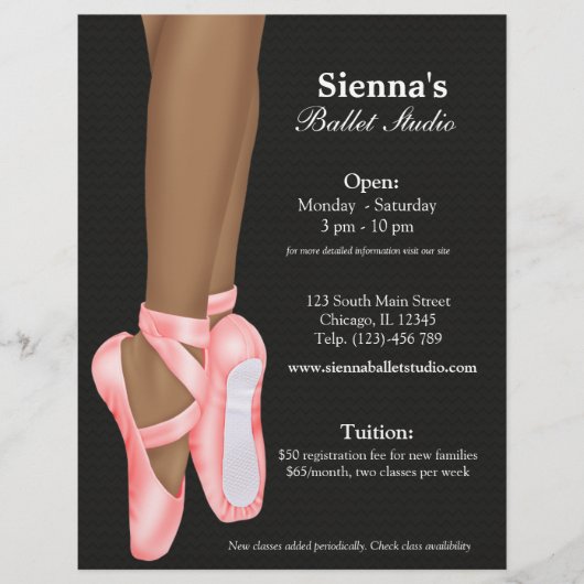 Ballet Studio Flyer (Voorkant)