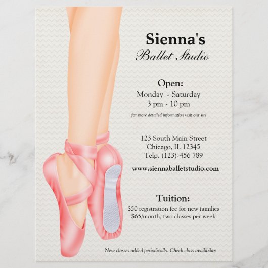 Ballet Studio Flyer (Voorkant)