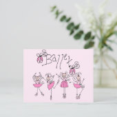 Ballet T-shirts en cadeautjes Briefkaart (Staand voorkant)