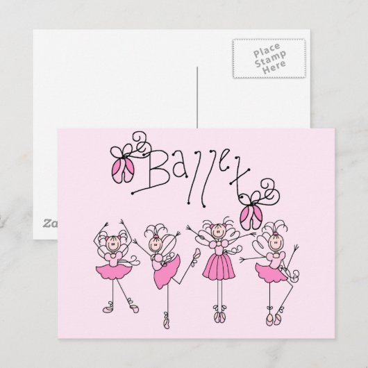 Ballet T-shirts en cadeautjes Briefkaart (Voorkant / Achterkant)