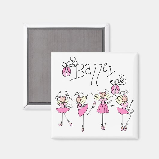 Ballet T-shirts en cadeautjes Magneet (Voorkant / Achterkant)