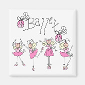 Ballet T-shirts en cadeautjes Magneet (Voorkant)